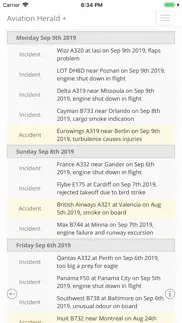 the aviation herald - feed iphone bildschirmfoto 1