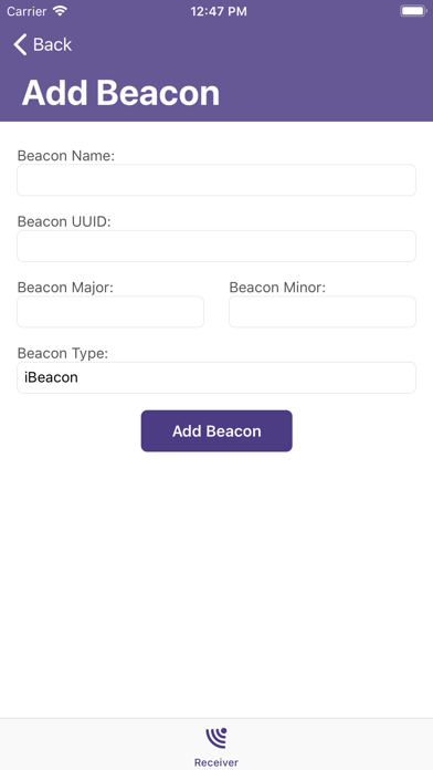 Beacon Receiver App screenshot 2