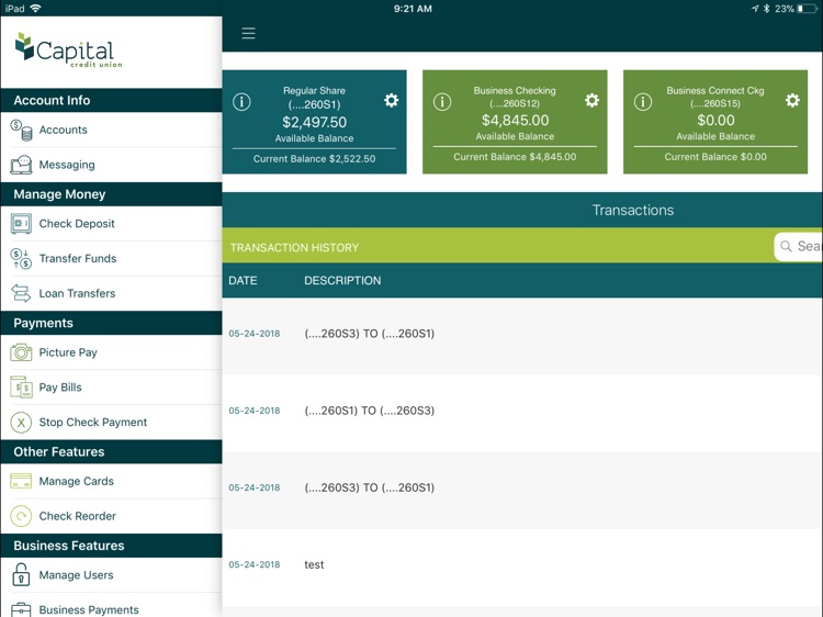 Capital CU Biz for iPad