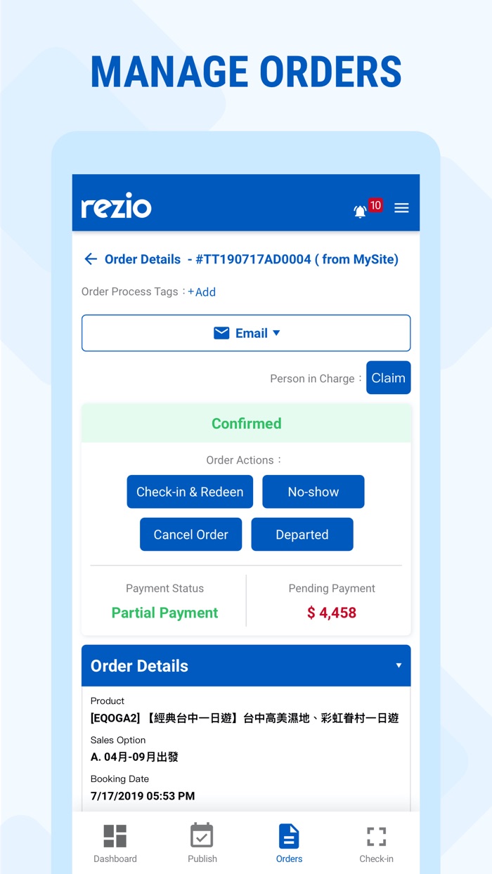 Rezio Travel Booking Admin