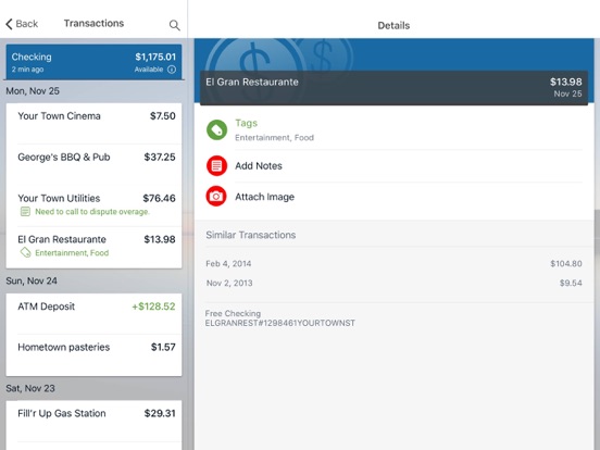 My MSB iPad screenshot 3 - Finance app