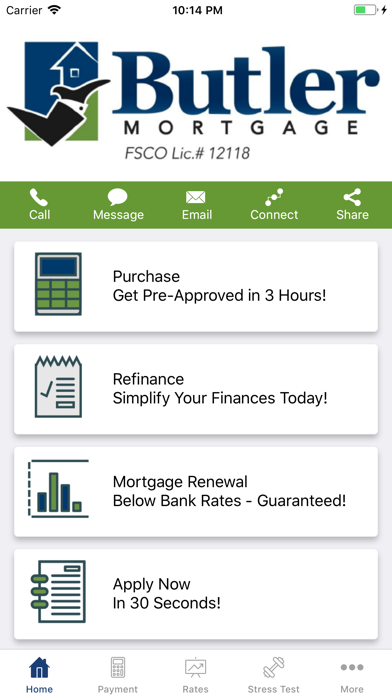 Butler Mortgage App Screenshot