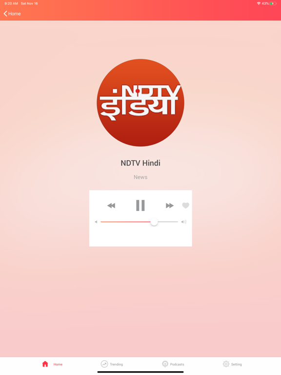 FMIndia iPad screenshot 3 - Music app