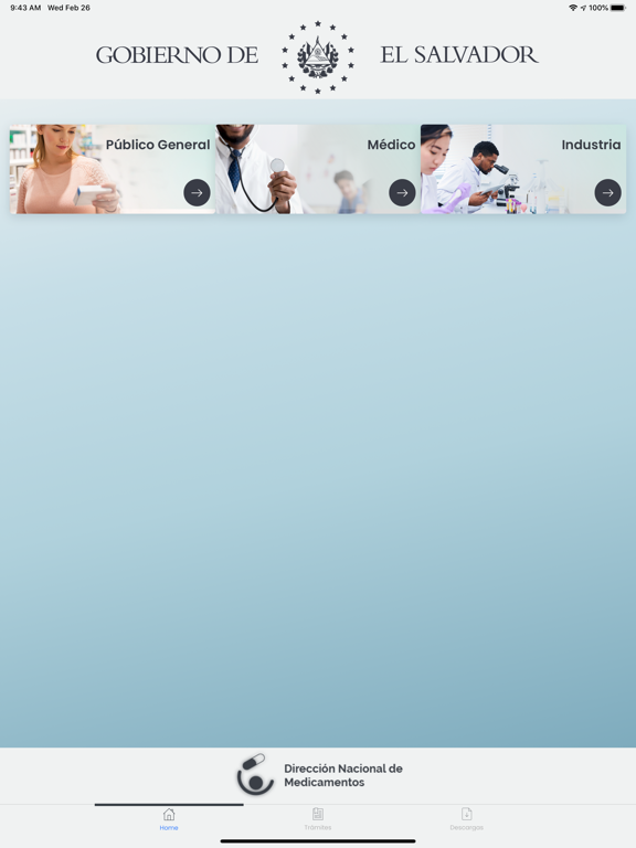 DNM El Salvador iPad screenshot