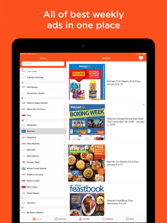 Flyerify iPad screenshot 1 - Shopping app