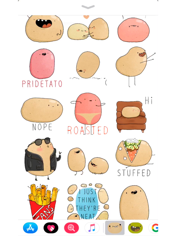 Screenshot #5 pour Potato Sticker Pack