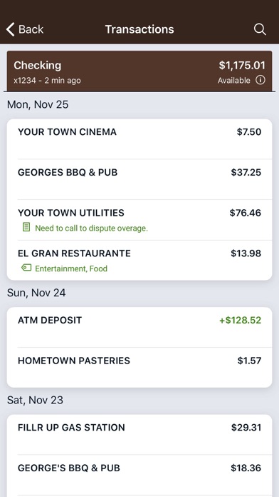 Heritage South CCU Mobile Bank Screenshot