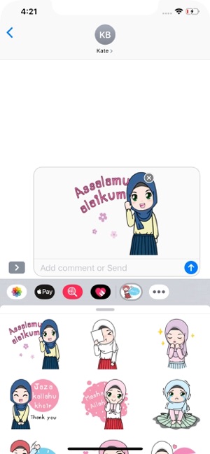 Cute Hijab Stickers Pack(圖4)-速報App