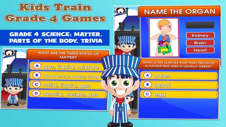 Kids Trains Fourth Grade Games screenshot-3
