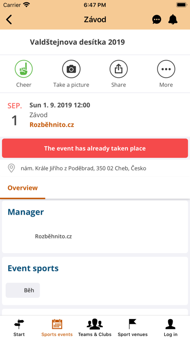 Sportuj v Chebu Screenshot