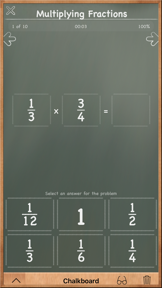 MathBoard Fractions screenshot