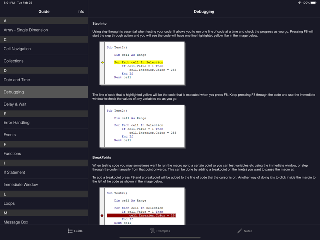 VBA Guide For Excel Screenshot