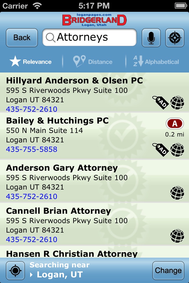 Arvig Media Phonebook screenshot 3