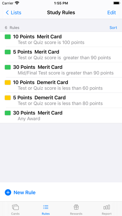 Merit Card Screenshot