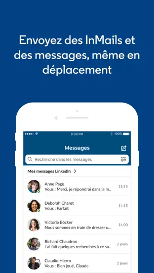 Capture d'écran de LinkedIn Sales Navigator sur iPhone 4