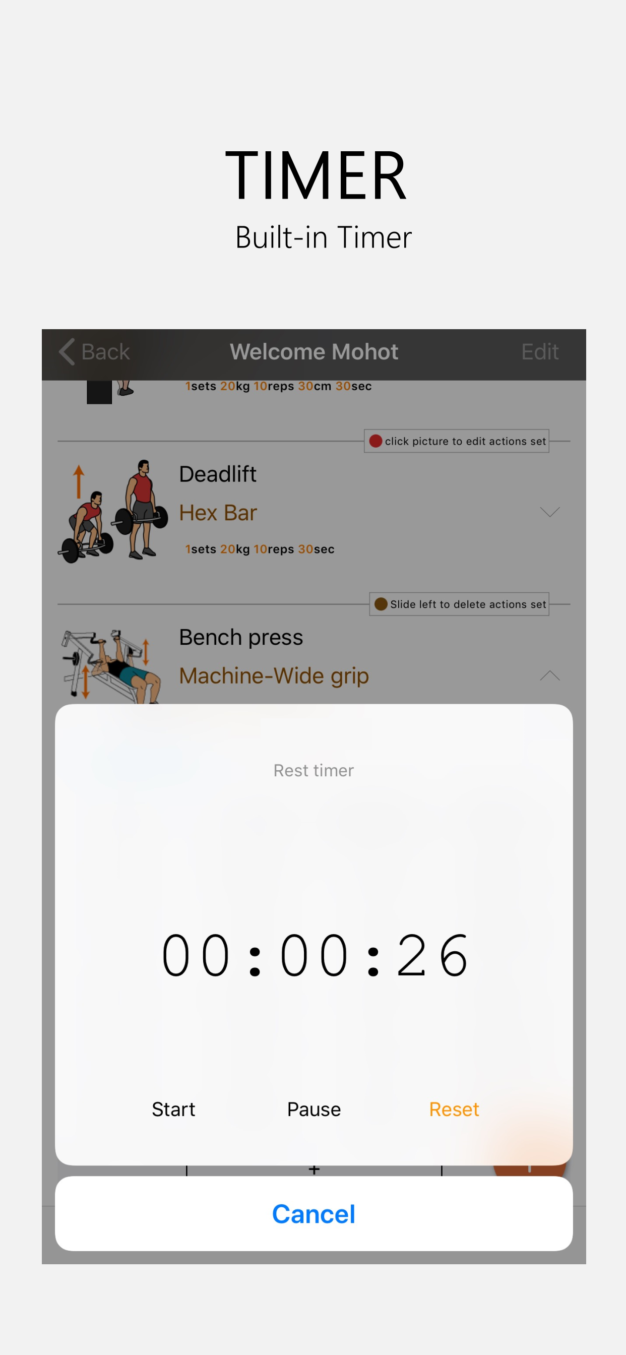 MoHot Workout Planner Gym Log screenshot 8