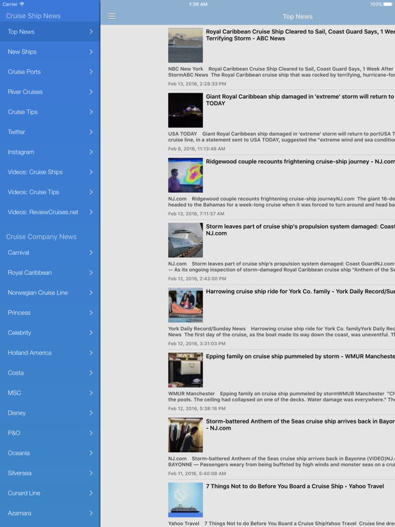 Screenshot #4 pour Cruise Ship & Port News