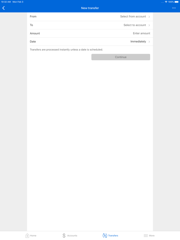 Transact Bank Personal iPad screenshot