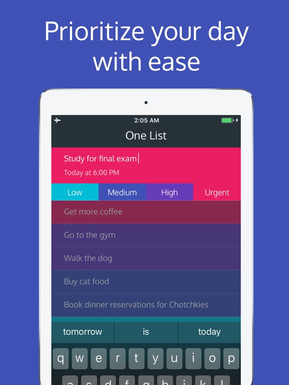 Screenshot #5 pour Prioritize Tasks with One List