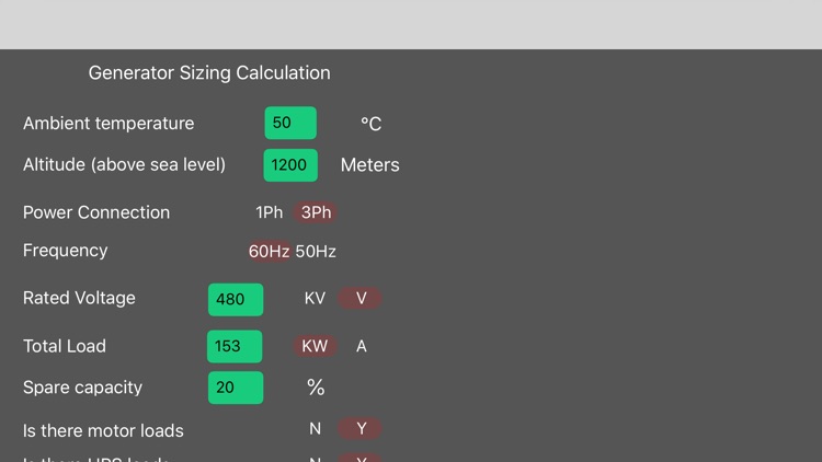 Generator Sizing Calculation screenshot-6