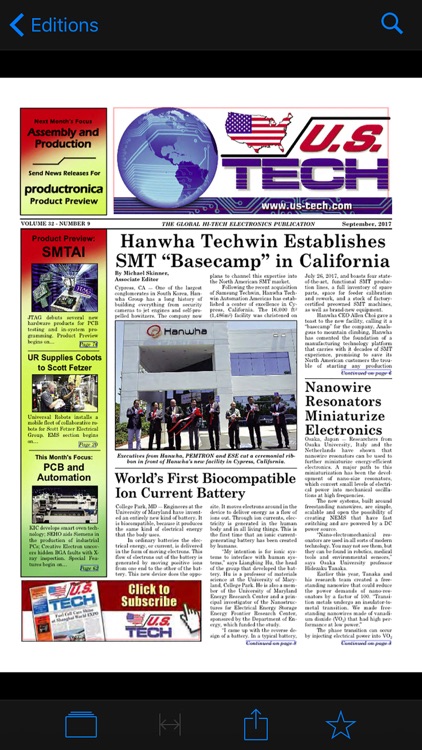 US TECH - Electronics Ind News