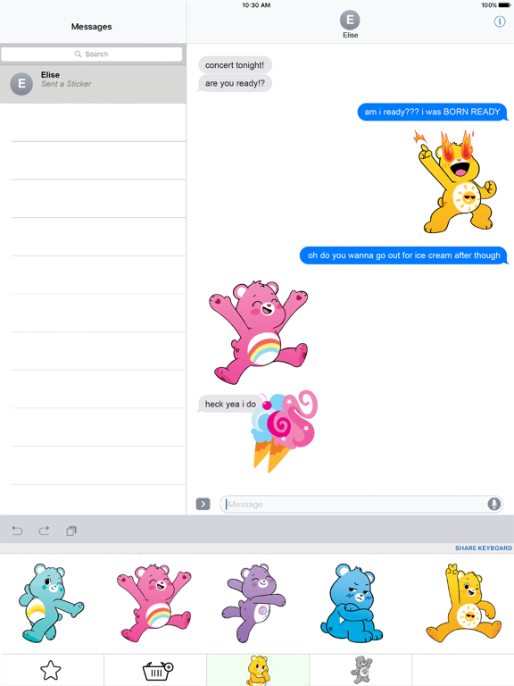 Screenshot #4 for Care Bears Sticker Share