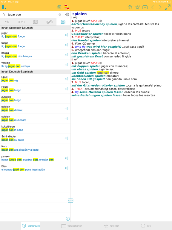 Screenshot #5 pour Großes Spanisch Wörterbuch