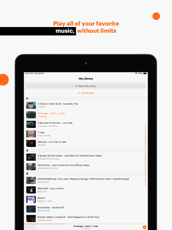 iPad Image of Musi - Simple Music Streaming
