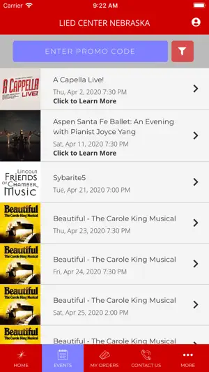 Lied Center - Performing Arts screenshot 4