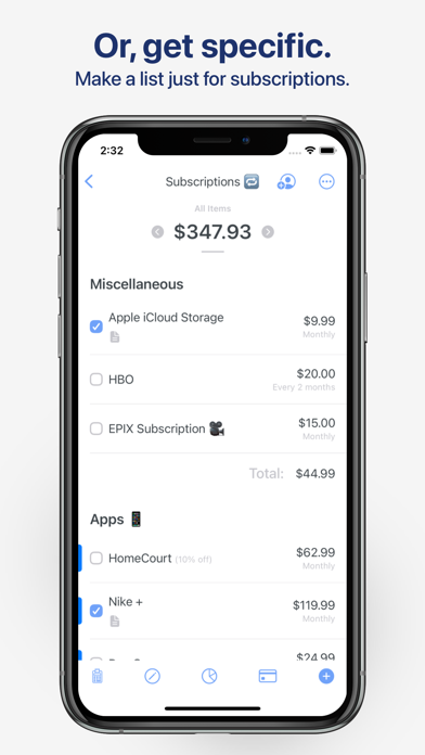 Spend Stack - Smarter Lists screenshot 4