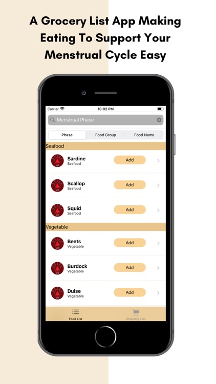 UCYCLESYNC: Grocery List