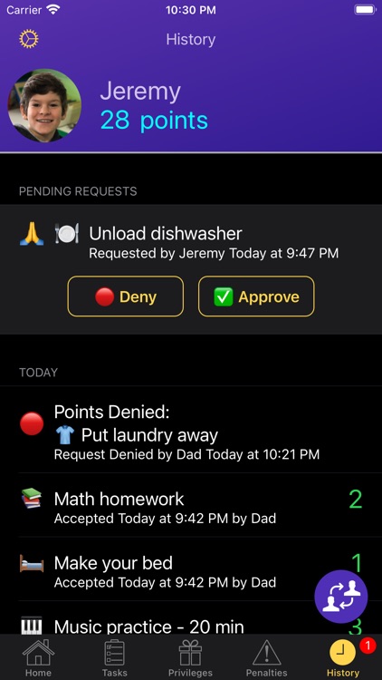 Privilege Points Chore Tracker screenshot-5