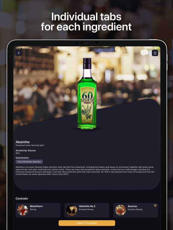 Cocktails For Real Bartender iPad screenshot 6 - Food & Drink app