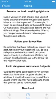 suicide safety plan iphone screenshot 4