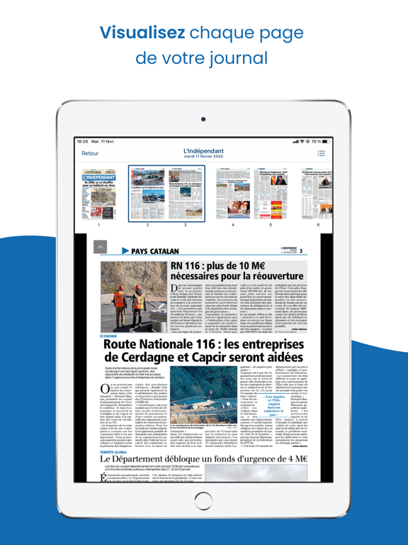 L'Indépendant Le Journal iPad screenshot 4 - Magazines & Newspapers app