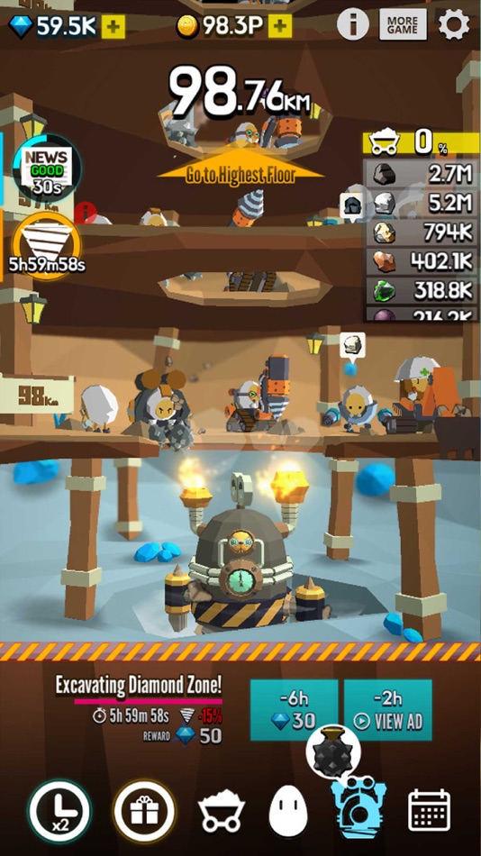 #3. Ground Driller (iOS) Podle: Fevergames inc.