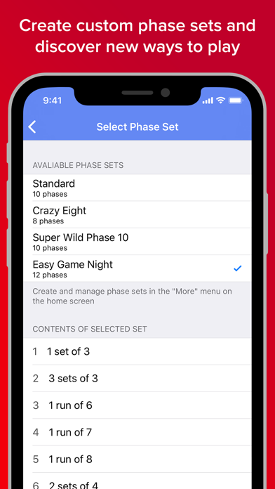 Phase 10 Score Keeper Pro Screenshot