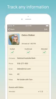 guest list organizer. iphone screenshot 2