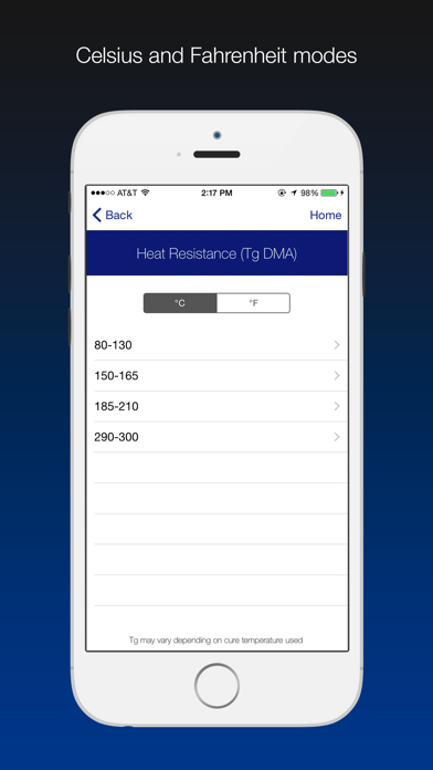 Hexcel Prepreg Resin Selector Screenshot