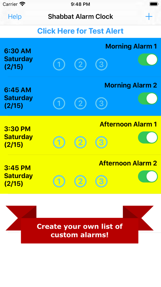 #1. Shabbat Alarm Clock (iOS) By: Daniel Gerber