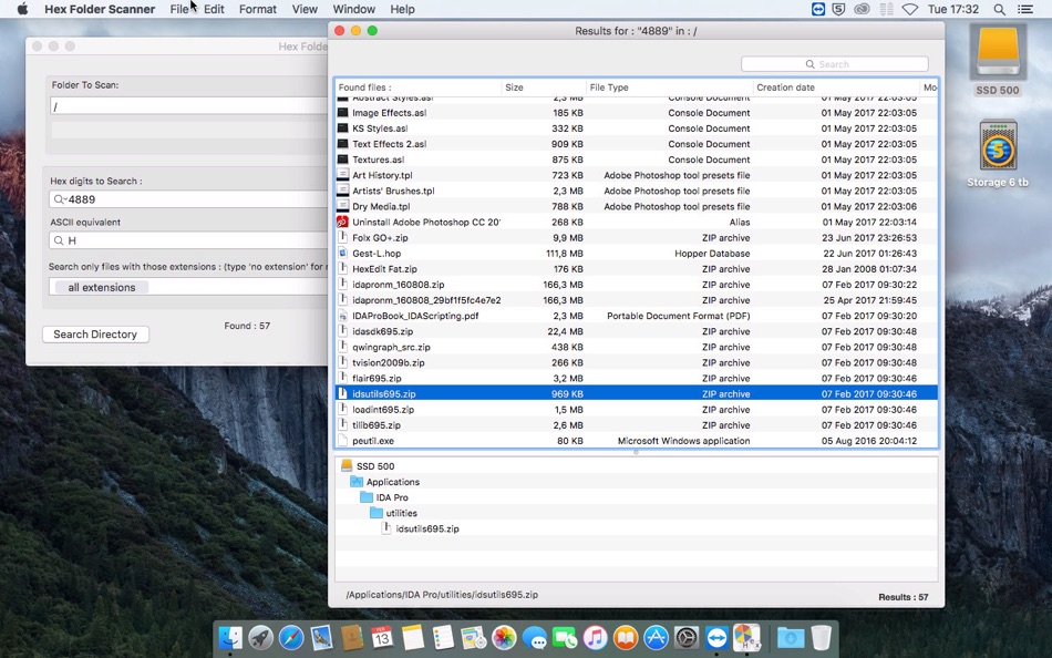 #3. Hex Folder Scanner (macOS) Podle: Alfonso Maria Tesauro