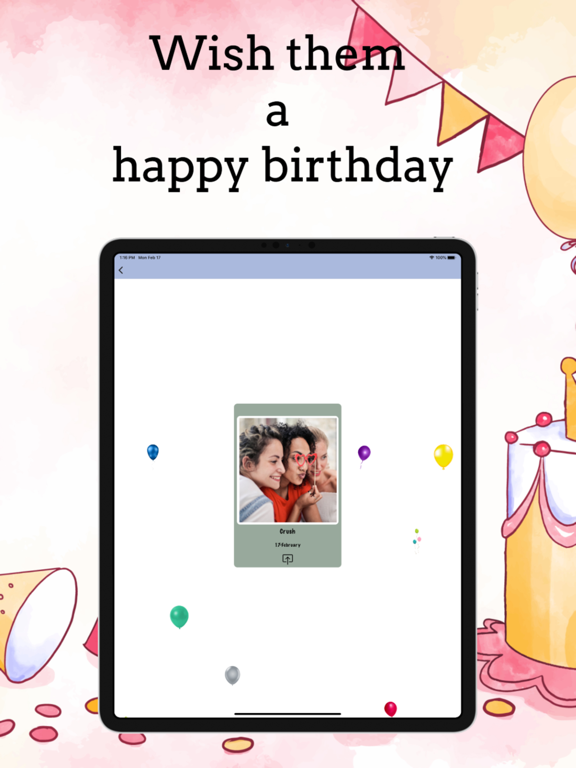 Happy Birthday Alert Reminder iPad screenshot 2 - Utilities app