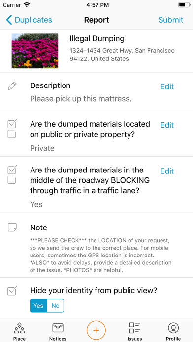 Report it! Redford iPhone screenshot 4 - Utilities app