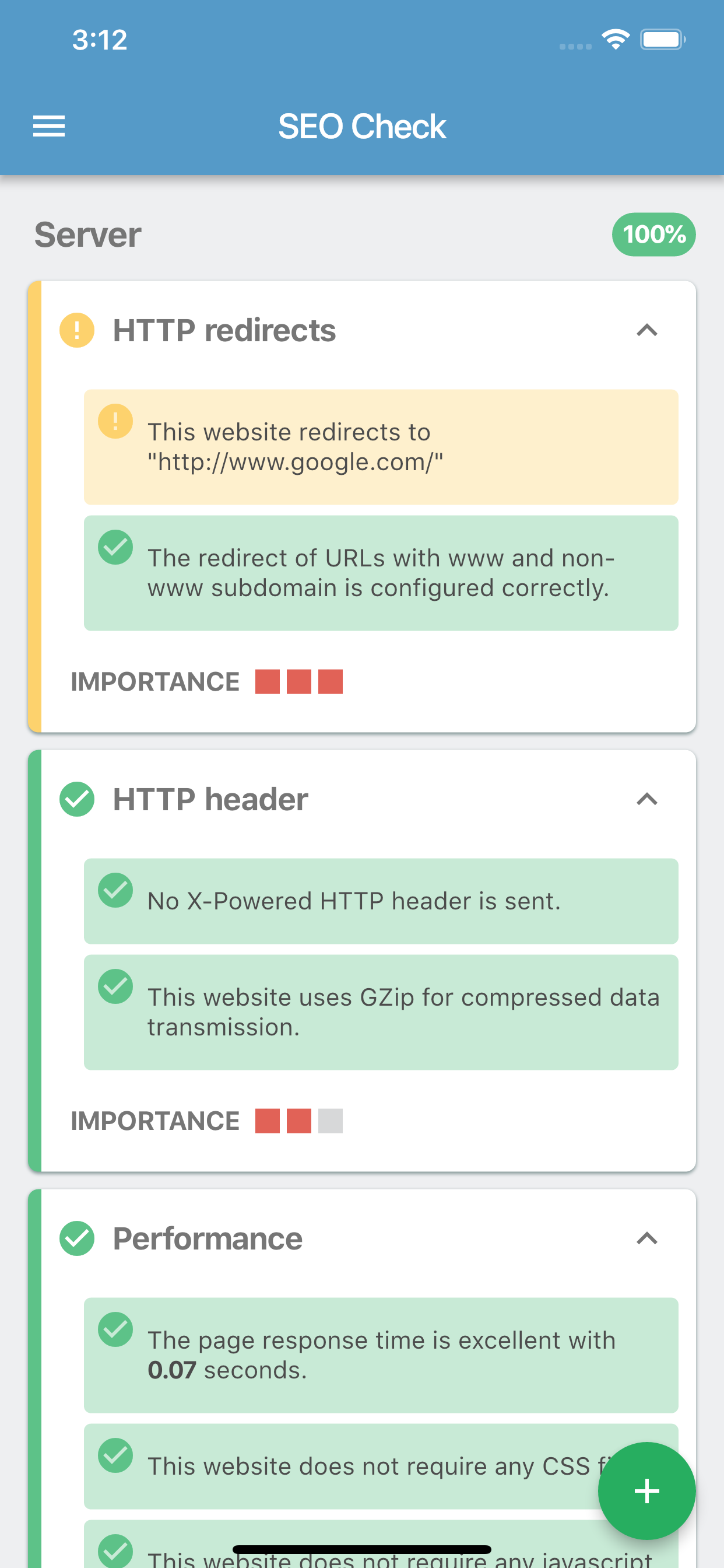 Seobility SEO Check