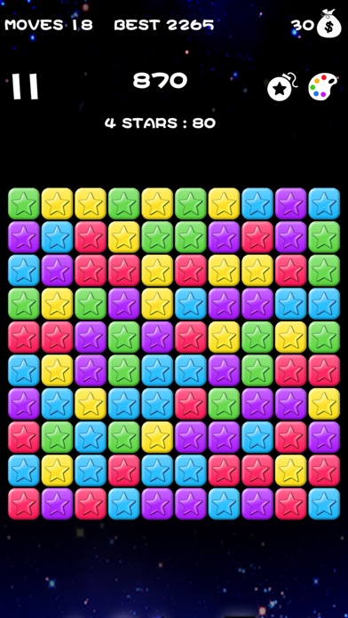 Popping Stars-classic game Screenshot