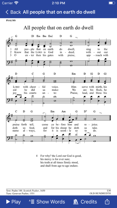Classic Hymnal Screenshot