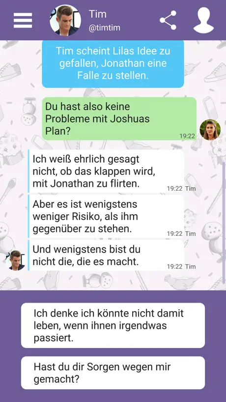 Hey Love Tim: Krimi fake Chat