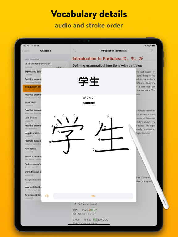 Learn Japanese: Sensei iPad screenshot 3 - Education app