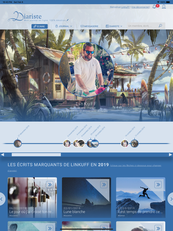 Screenshot #4 pour Diariste, journal privé/public