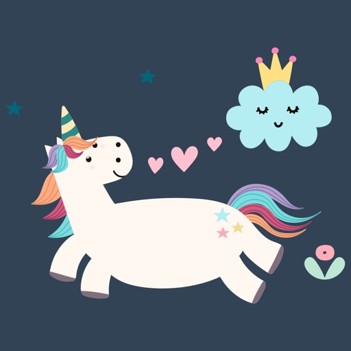 Believe in Unicorn Sticker Set icon
